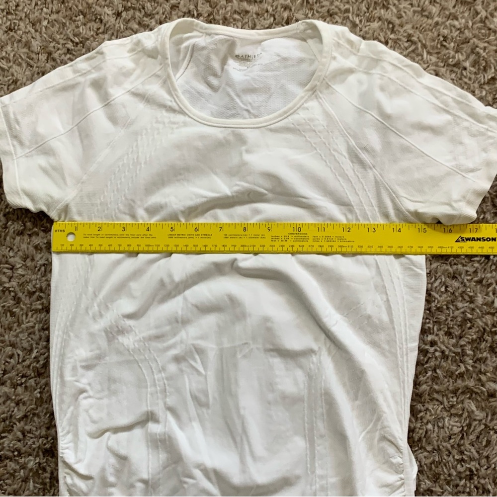 Athleta white workout stretchy  top size M - Picture 6 of 9